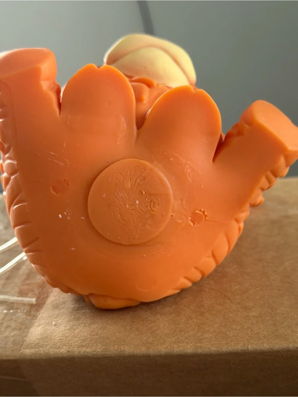 New JUMBO Highland Cow Squeeze Toy - Orange Plush Bath